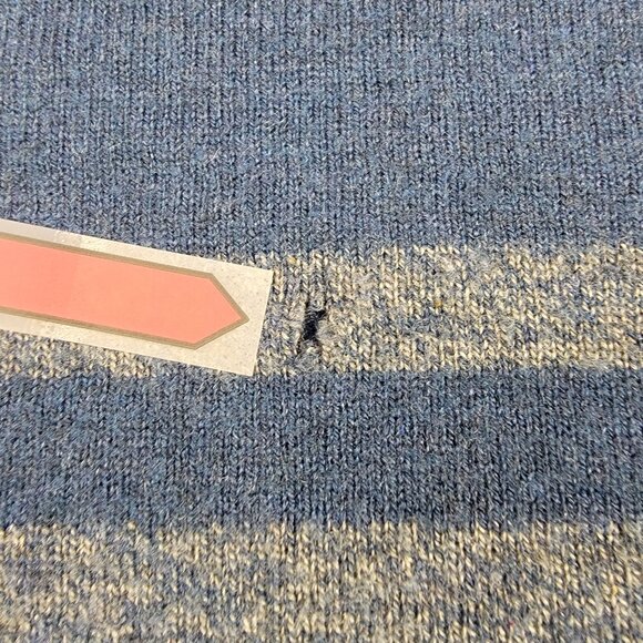 Smartwool Striped Crewneck Sweater Mens Large Blue Nylon Merino Wool - Picture 4 of 13